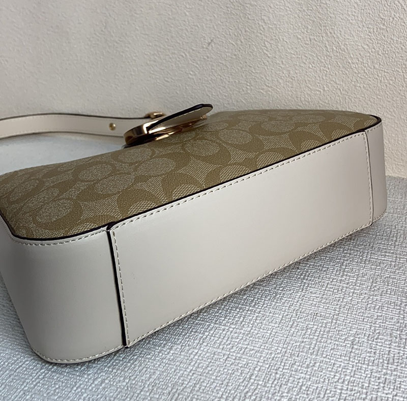 COACH CP005 IMXDM エライザ ショルダー バッグ・シグネチャー キャンバス サンド/チョーク 超N品 レディース コーチ バッグ人気 - 画像 (4)