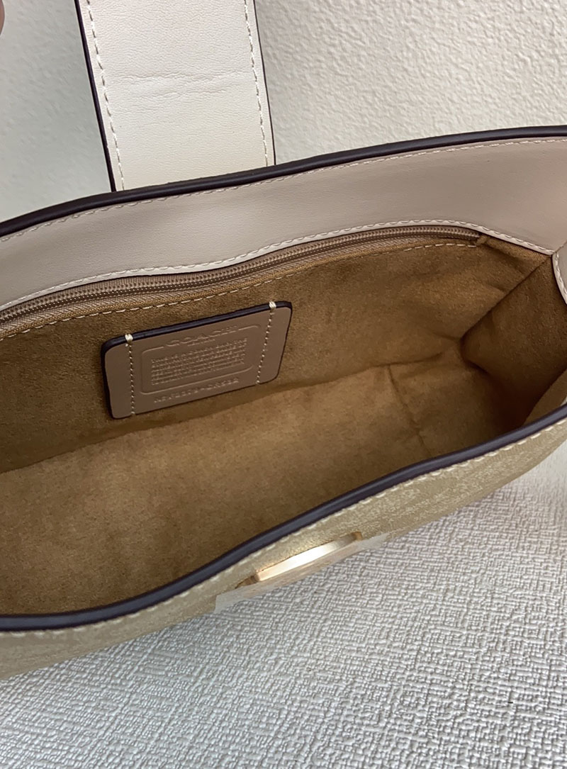 COACH CP005 IMXDM エライザ ショルダー バッグ・シグネチャー キャンバス サンド/チョーク 超N品 レディース コーチ バッグ人気 - 画像 (3)
