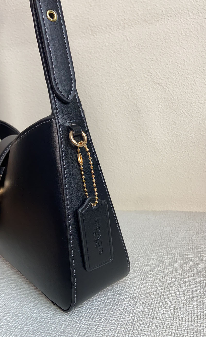 COACH CP004 IMBLK エライザ ショルダー バッグ ゴールド×ブラック 超N品 レディース コーチ バッグ 斜めがけ 人気 - 画像 (5)