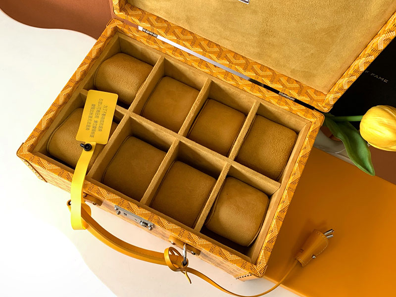 GOYARD ゴヤール ジュー・ウォッチトランク 8本用 JOUXMMT08TY08TY08P イエロー 超N品 ゴヤール 時計ケース 定価 - 画像 (2)