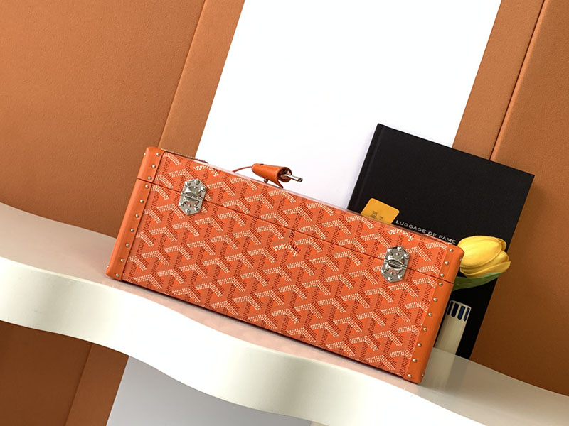 GOYARD ゴヤール ジュー・ウォッチトランク 8本用 JOUXMMT08TY07TY07P オレンジ 超N品 ゴヤール 時計ケース 定価 - 画像 (9)