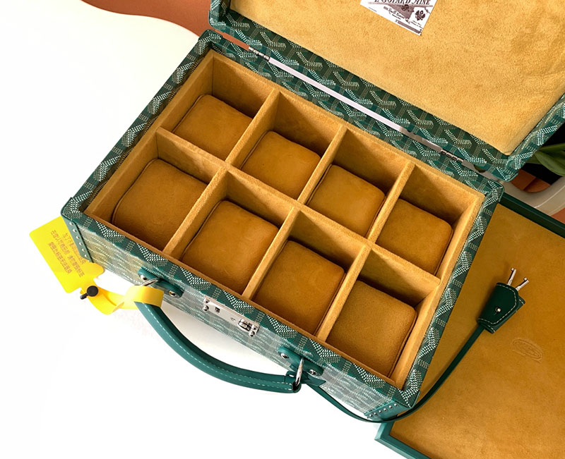 GOYARD ゴヤール ジュー・ウォッチトランク 8本用 JOUXMMT08TY09TY09P グリーン 超N品 ゴヤール 時計ケース 定価 - 画像 (2)