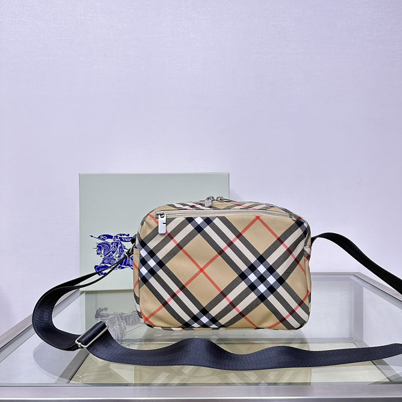Burberry バーバリー チェック クロスボディバッグ 80913201 サンド 超N品 斜 めがけ バッグ クロス ボディ バッグ メンズ - 画像 (9)