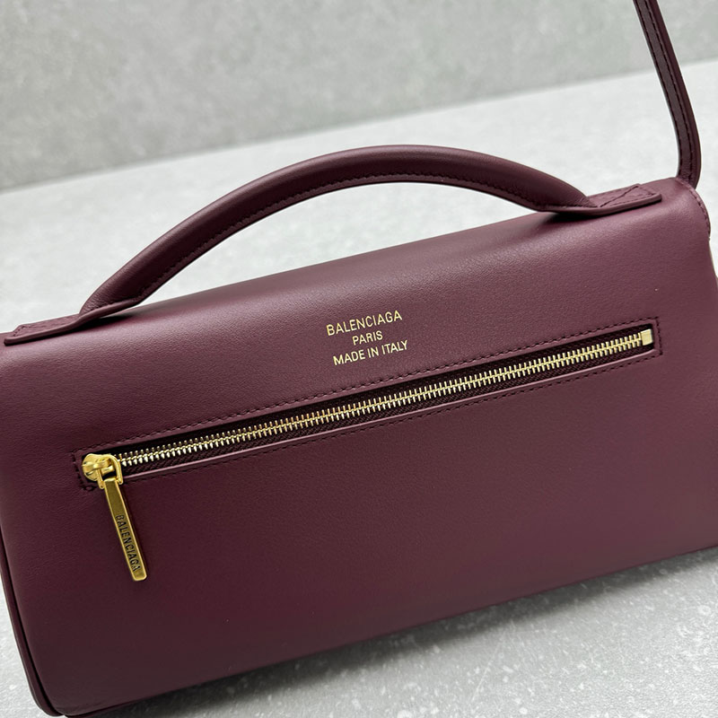 バレンシアガ アウトレット BALENCIAGA Bel Air クラッチ ストラップ付き スモール 8349432ABAV6036 ダークバーガンディ カーフスキン バレンシアガ バッグ アウトレット - 画像 (6)