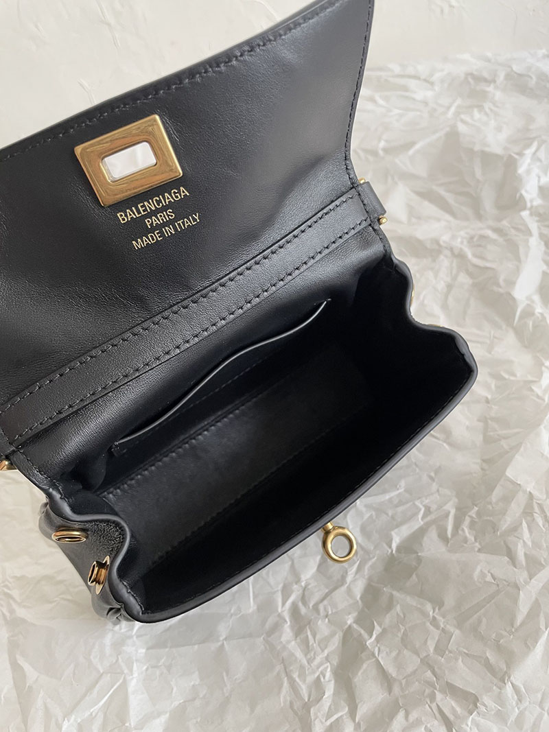 バレンシアガ アウトレット BALENCIAGA Rodeo ナノ バッグ チェーン付き 8194292ABKX1000 ブラック カーフスキン バレンシアガ バッグ アウトレット - 画像 (2)
