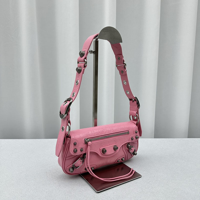 バレンシアガ アウトレット BALENCIAGA Le Cagole スリングバッグ スモール 7716402AA6T5826 ピンク ラムスキン バレンシアガ バッグ アウトレット - 画像 (9)