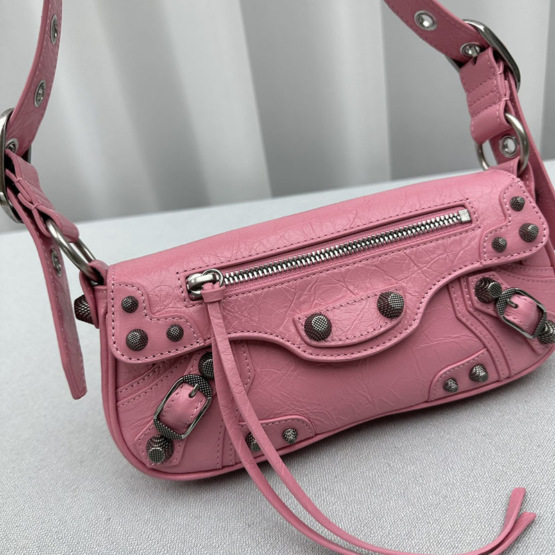 バレンシアガ アウトレット BALENCIAGA Le Cagole スリングバッグ スモール 7716402AA6T5826 ピンク ラムスキン バレンシアガ バッグ アウトレット - 画像 (7)