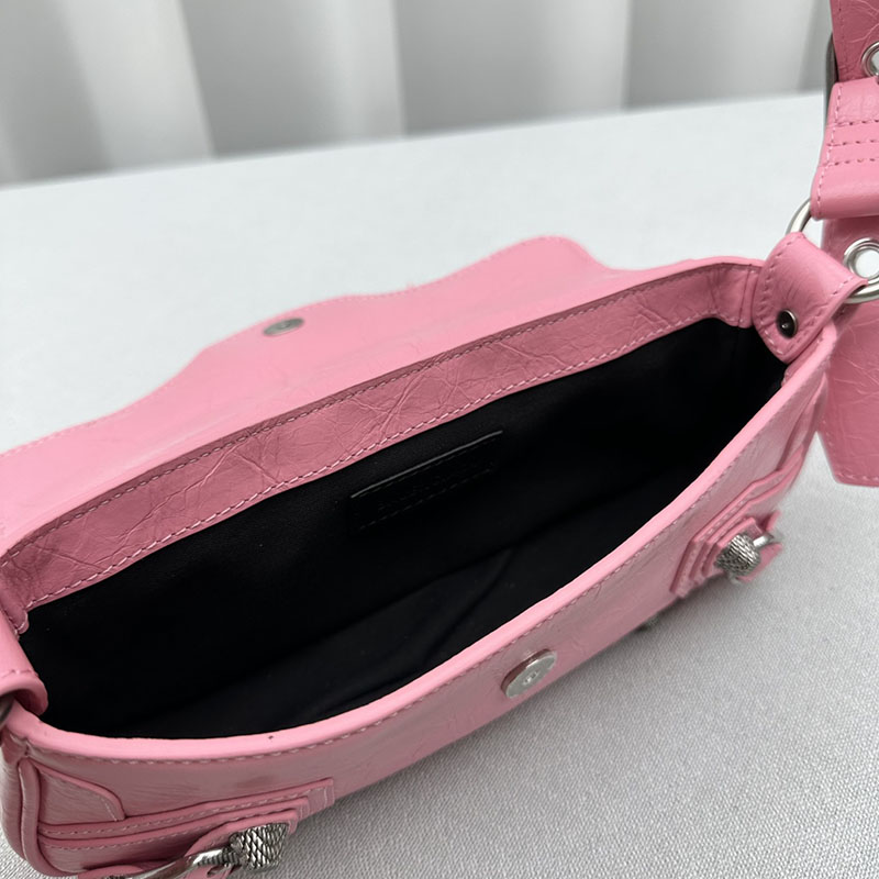 バレンシアガ アウトレット BALENCIAGA Le Cagole スリングバッグ スモール 7716402AA6T5826 ピンク ラムスキン バレンシアガ バッグ アウトレット - 画像 (2)