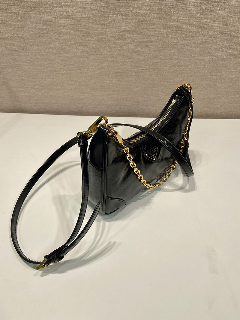 プラダ アウトレット PRADA Re-Edition ナプラックパテントレザー ミニバッグ 1BC204_2DNT_F0002_V_QOM H品 プラダレディースバッグ - 画像 (7)