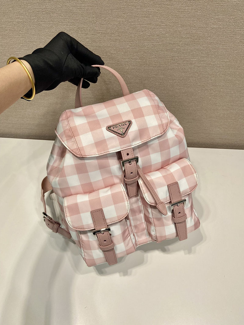 プラダ アウトレット PRADA Re-Edition 1978 Re-Nylon スモール バックパック 1BZ677 ピンクベージュ H品 プラダ バックパック アウトレット - 画像 (8)
