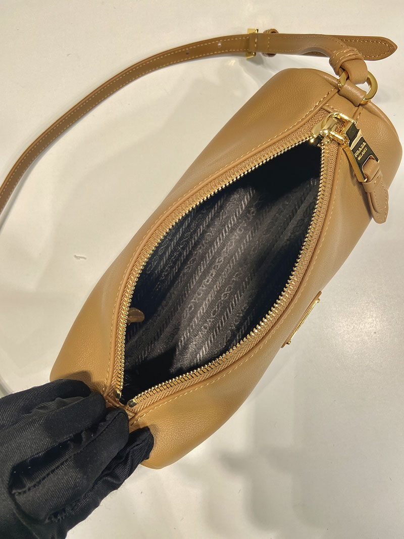 プラダ アウトレット PRADA レザー ポーチ 1BC239_2CYS_F03BH_V_OVO キャメル H品 プラダ ショルダーバッグ 人気 - 画像 (3)