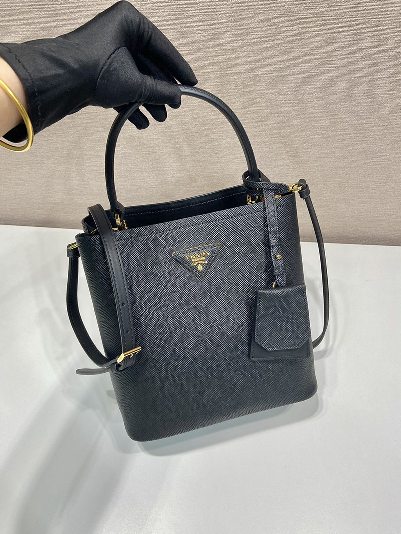 プラダ アウトレット PRADA パニエ サフィアーノレザー ミニバッグ 1BA217_2ERX_F0002_V_OOD ブラック H品 プラダ ショルダーバッグ 人気 - 画像 (9)