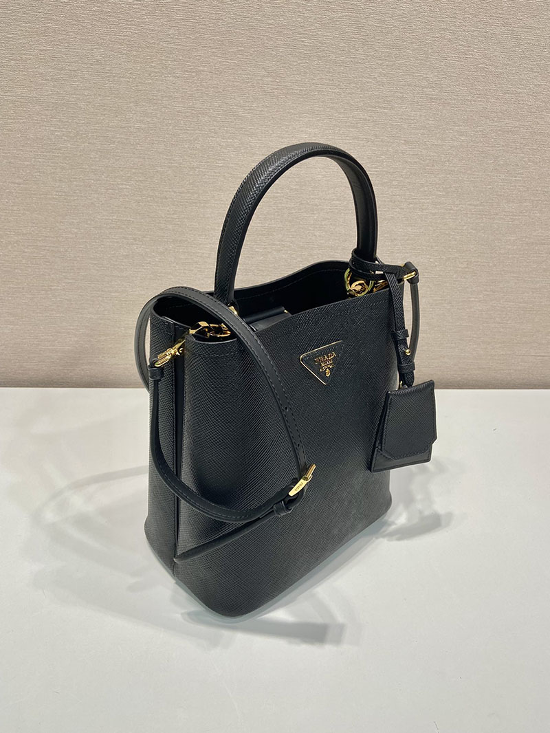 プラダ アウトレット PRADA パニエ サフィアーノレザー ミニバッグ 1BA217_2ERX_F0002_V_OOD ブラック H品 プラダ ショルダーバッグ 人気 - 画像 (8)