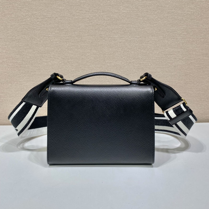 プラダ アウトレット PRADA クレオ ブラシュド レザー ショルダーバッグ 1BD317_2ERX_F0002 ブラック H品 レディース プラダ ショルダーバッグ - 画像 (7)