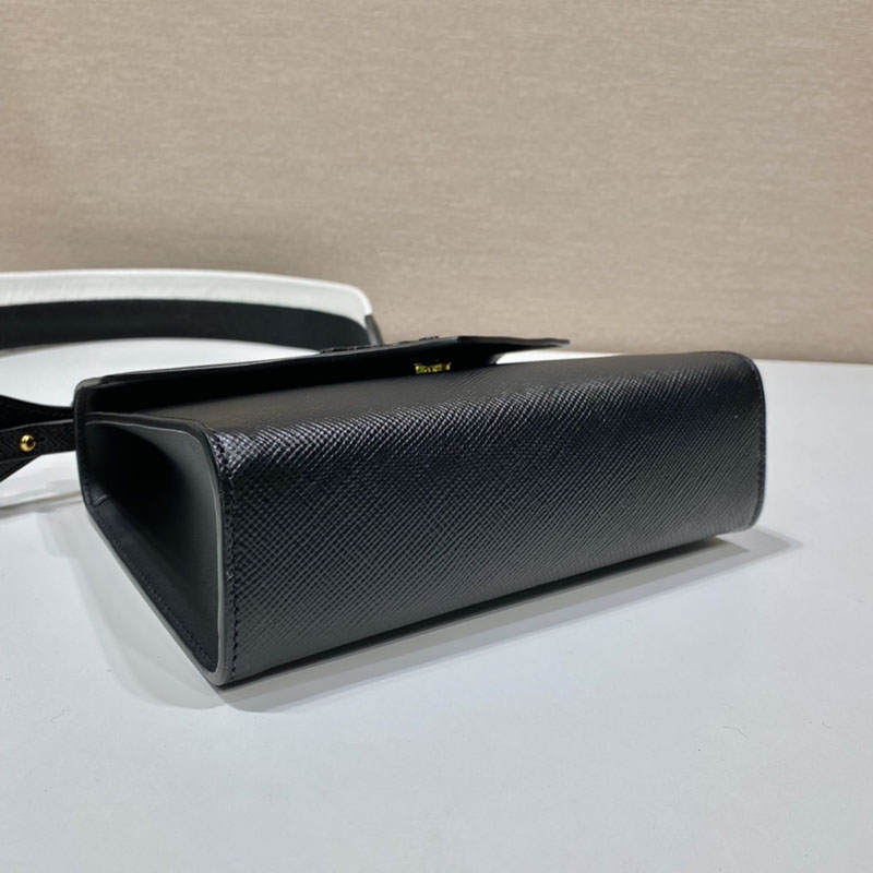 プラダ アウトレット PRADA クレオ ブラシュド レザー ショルダーバッグ 1BD317_2ERX_F0002 ブラック H品 レディース プラダ ショルダーバッグ - 画像 (6)