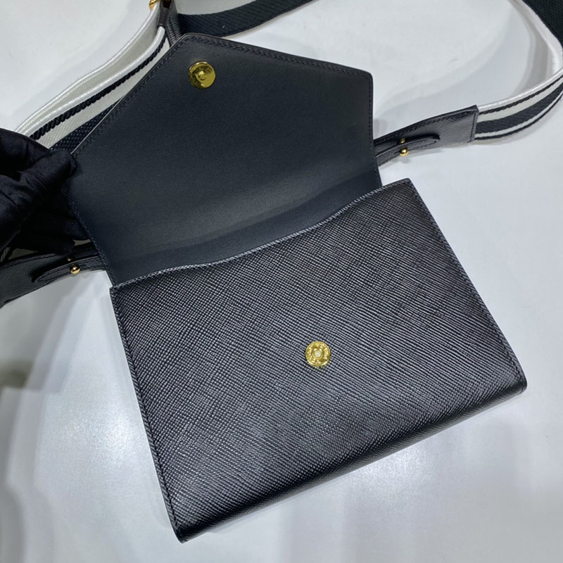 プラダ アウトレット PRADA クレオ ブラシュド レザー ショルダーバッグ 1BD317_2ERX_F0002 ブラック H品 レディース プラダ ショルダーバッグ - 画像 (5)