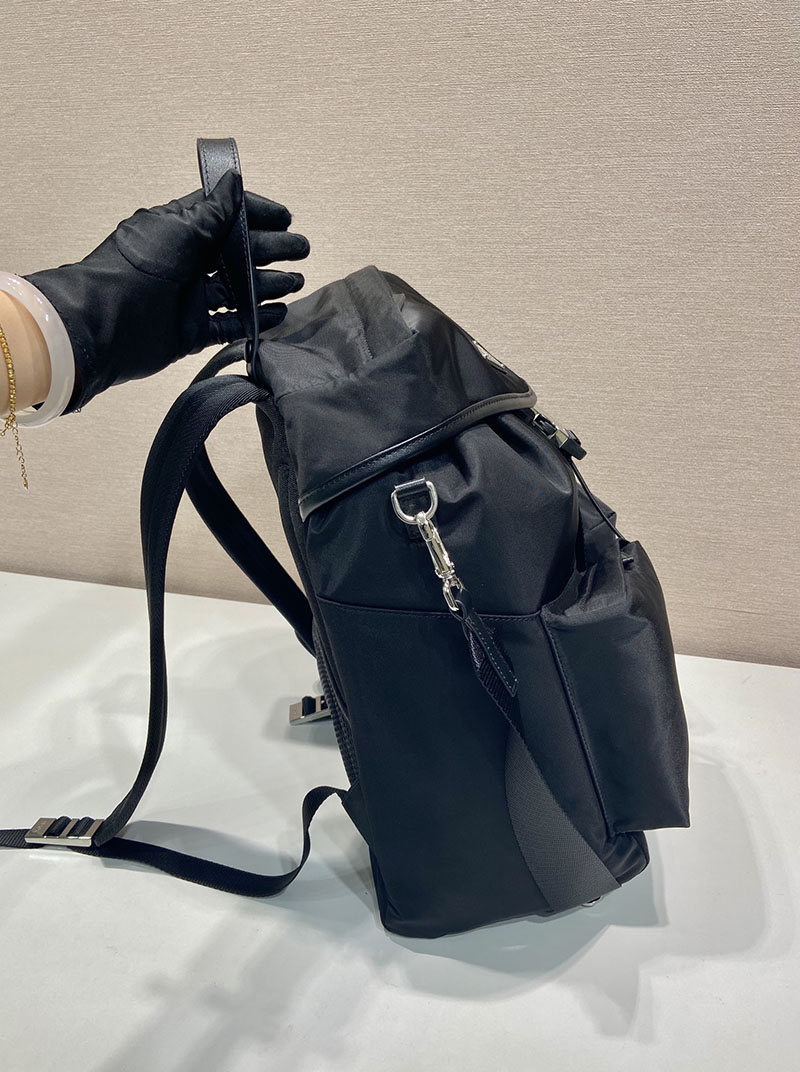 プラダ アウトレット PRADA Re-Nylon xレザー バックパック 2VZ108_2DW3_F0002_V_DYO ブラック H品 プラダ バックパック ナイロン - 画像 (8)