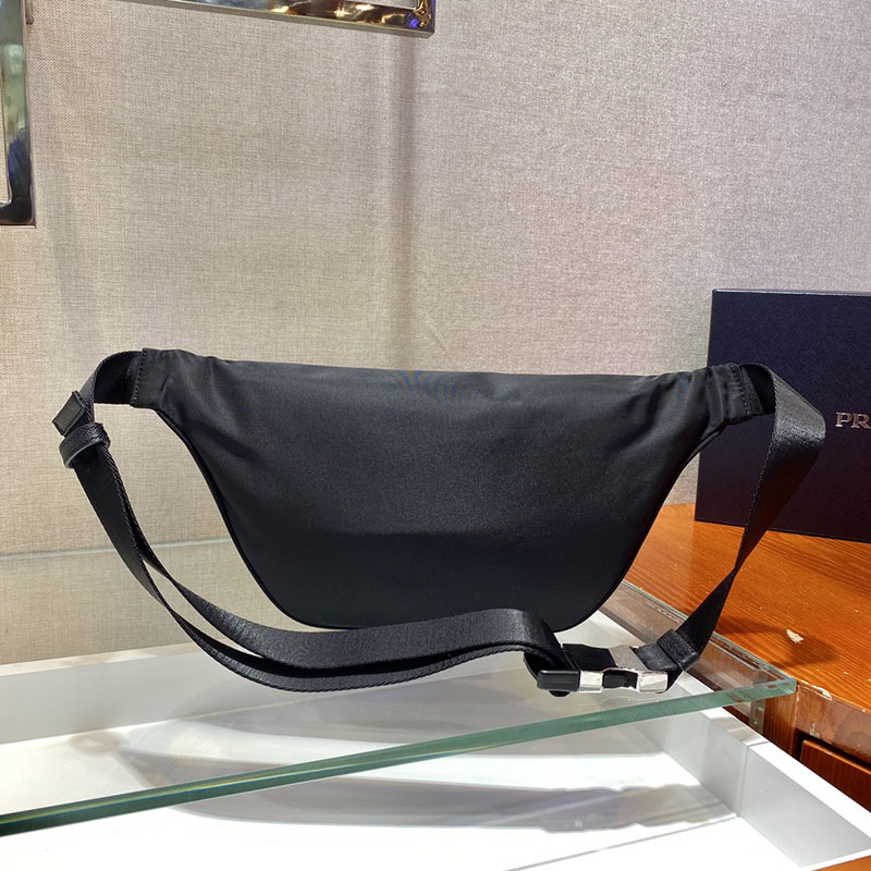 プラダ アウトレット PRADA Re-Nylon xサフィアーノレザー ベルトバッグ 2VL033_2DMH_F0002_V_OOM ブラック H品 プラダ ベルトバッグ メンズ - 画像 (7)