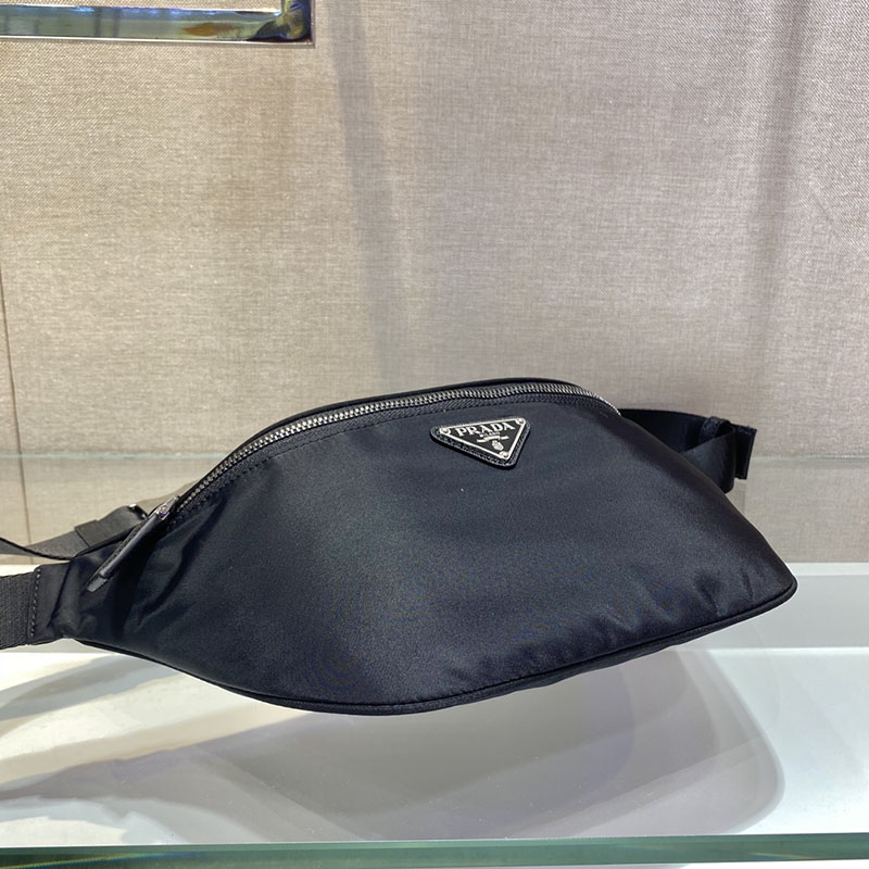 プラダ アウトレット PRADA Re-Nylon xサフィアーノレザー ベルトバッグ 2VL033_2DMH_F0002_V_OOM ブラック H品 プラダ ベルトバッグ メンズ - 画像 (6)