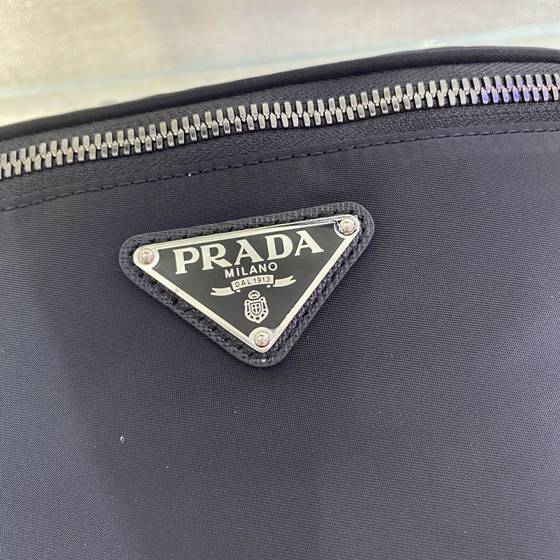 プラダ アウトレット PRADA Re-Nylon xサフィアーノレザー ベルトバッグ 2VL033_2DMH_F0002_V_OOM ブラック H品 プラダ ベルトバッグ メンズ - 画像 (5)