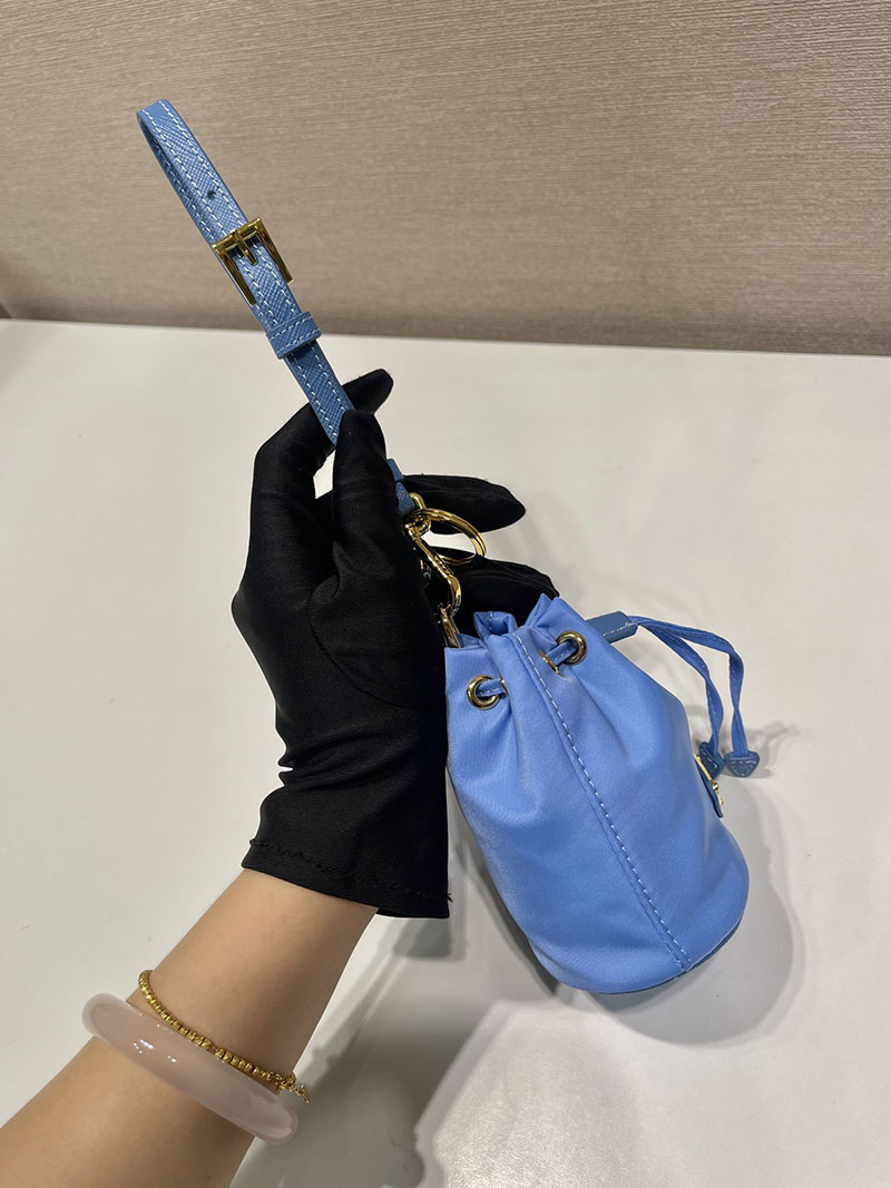 プラダ アウトレット PRADA ミニアイコン Re-Nylon バッグチャーム 1TT202_2DMK_F03FQ ブルー H品 プラダ キーホルダー アウトレット - 画像 (6)