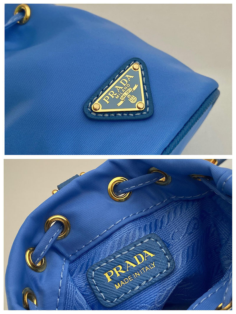 プラダ アウトレット PRADA ミニアイコン Re-Nylon バッグチャーム 1TT202_2DMK_F03FQ ブルー H品 プラダ キーホルダー アウトレット - 画像 (2)