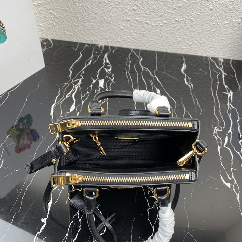 プラダ アウトレット PRADA ガレリア サフィアーノレザー ミニバッグ 1BA906_NZV_F0002_V_EOM ブラック H品 プラダ キャンバストート 新作 - 画像 (3)