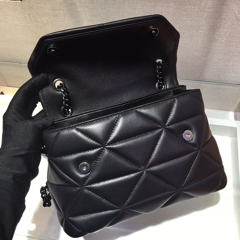 プラダ アウトレット PRADA チェーンショルダーバッグ スペクトラム ナッパレザー 1BD233_2DF0_F0002 ブラック H品 プラダ ミニショルダー 黒 レディース - 画像 (3)