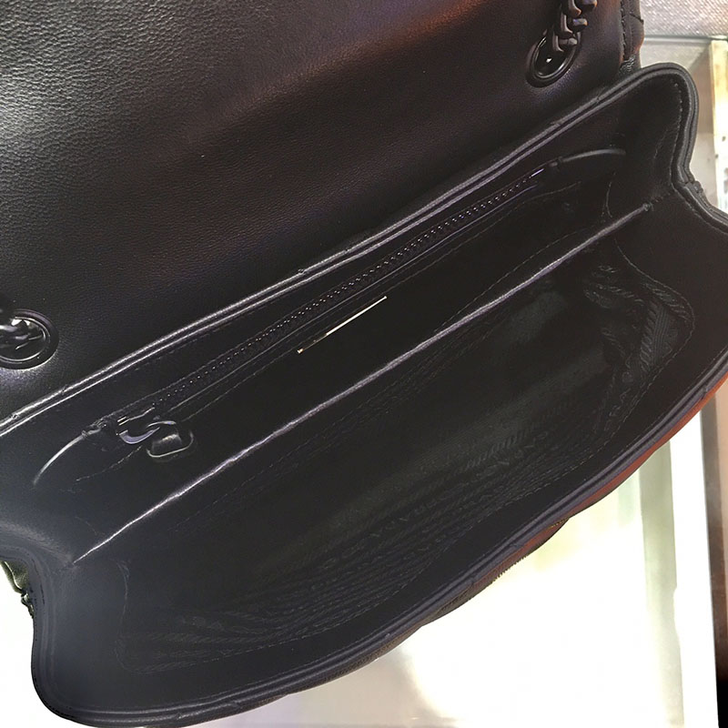 プラダ アウトレット PRADA チェーンショルダーバッグ スペクトラム ナッパレザー 1BD233_2DF0_F0002 ブラック H品 プラダ ミニショルダー 黒 レディース - 画像 (2)