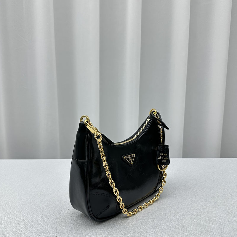 プラダ アウトレット PRADA Re-Edition 2005 ナプラックパテントレザー バッグ 1BH204_2DNT_F0002_V_WRS ブラック H品 プラダ アウトレット バッグ 新作 - 画像 (9)