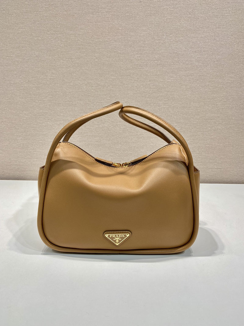 プラダ アウトレット PRADA ダーリン ソフトグレインレザー ハンドバッグ 1BA451_2CYS_F03BH_V_OVO キャメル H品 プラダ アウトレット バッグ 新作 - 画像 (9)