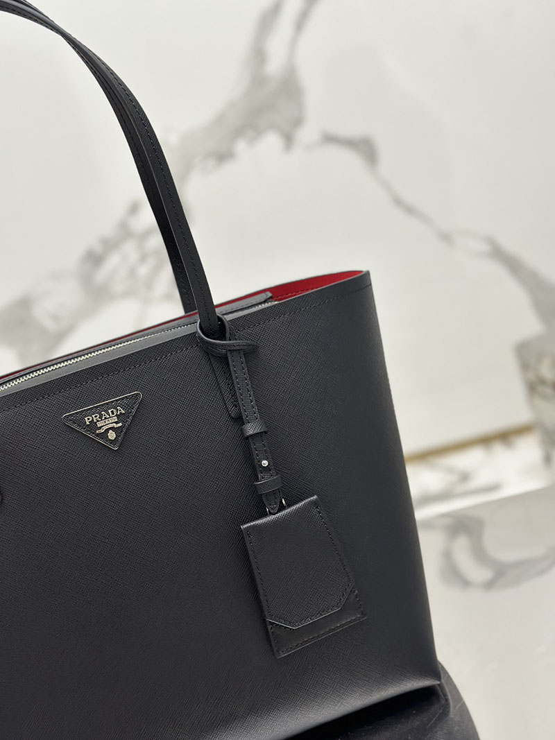 プラダ アウトレット PRADA サフィアーノ 2way トートバッグ レディース 肩掛け トート 1BG343 ブラック H品 プラダ トートバッグ アウトレット - 画像 (8)