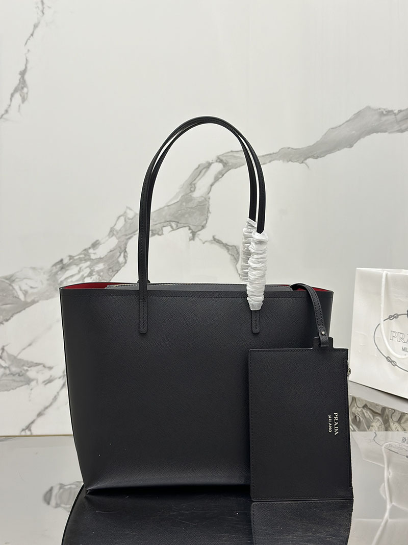 プラダ アウトレット PRADA サフィアーノ 2way トートバッグ レディース 肩掛け トート 1BG343 ブラック H品 プラダ トートバッグ アウトレット - 画像 (7)