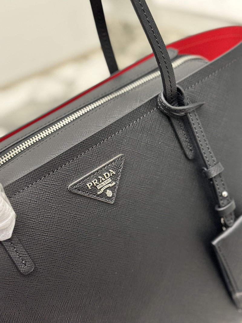 プラダ アウトレット PRADA サフィアーノ 2way トートバッグ レディース 肩掛け トート 1BG343 ブラック H品 プラダ トートバッグ アウトレット - 画像 (6)