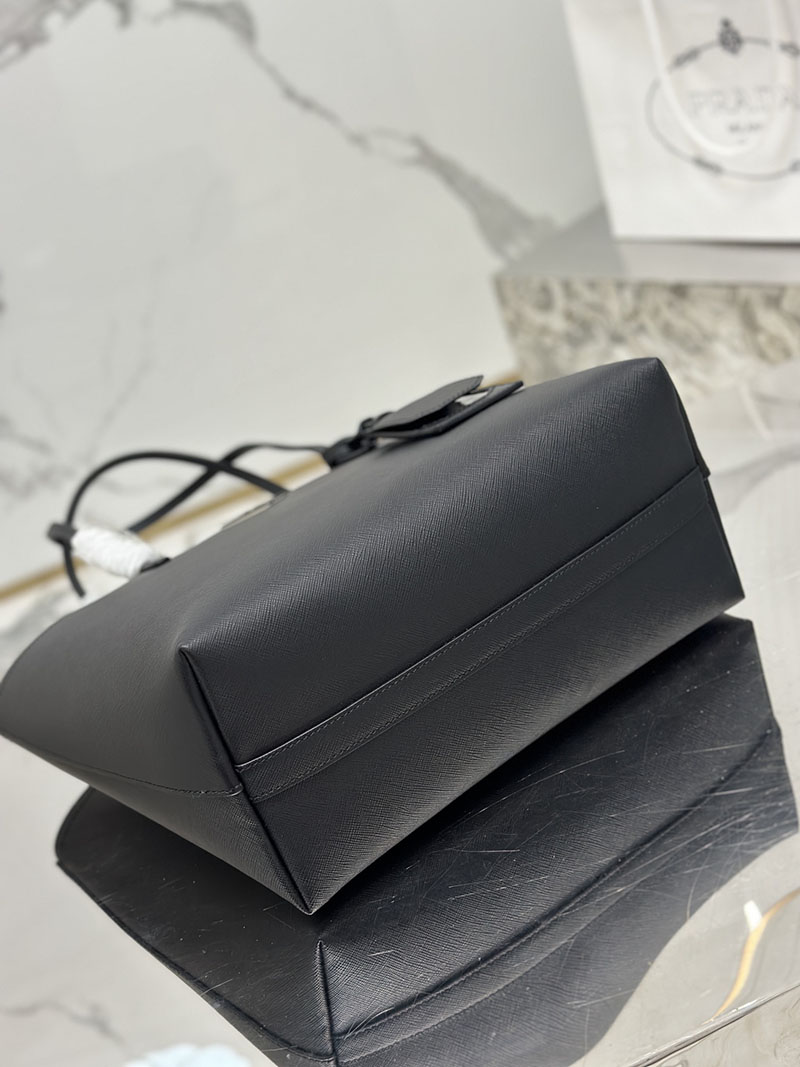 プラダ アウトレット PRADA サフィアーノ 2way トートバッグ レディース 肩掛け トート 1BG343 ブラック H品 プラダ トートバッグ アウトレット - 画像 (5)
