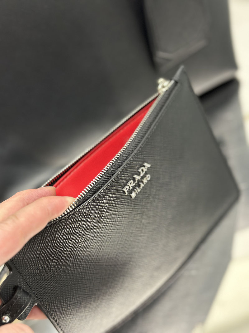 プラダ アウトレット PRADA サフィアーノ 2way トートバッグ レディース 肩掛け トート 1BG343 ブラック H品 プラダ トートバッグ アウトレット - 画像 (2)