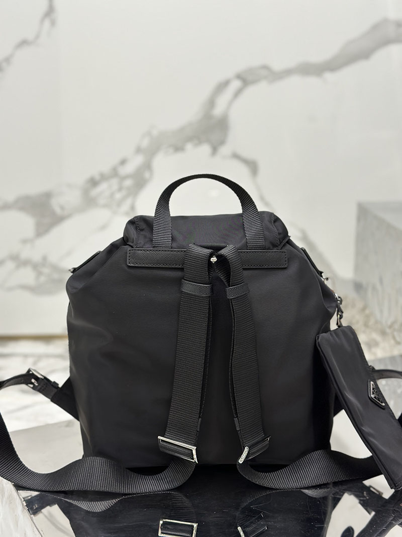 プラダ アウトレット PRADA ポーチ付 ミディアム Re-Nylon バックパック 1BZ811_RV44_F0002_V_OTO ブラック H品 プラダ リュック レディース 新作 - 画像 (5)