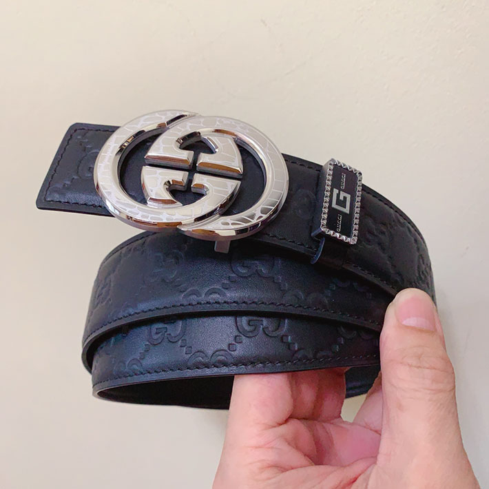 グッチ ベルト Gucci メンズ 両面 牛革 ベルト ステンレス 自動バックル 38mm 2522593 ブラック N品 グッチ ベルト メンズ アウトレット - 画像 (6)