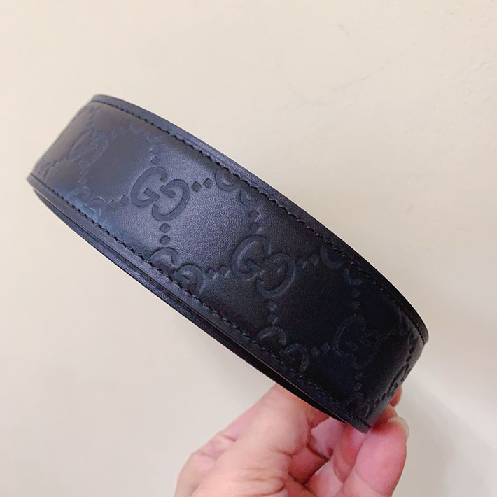 グッチ ベルト Gucci メンズ 両面 牛革 ベルト ステンレス 自動バックル 38mm 2522593 ブラック N品 グッチ ベルト メンズ アウトレット - 画像 (3)