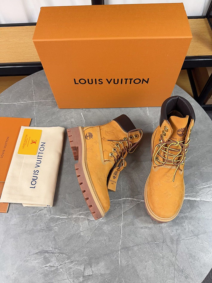 最高級ルイヴィトンスーパーコピー LV × Timberland 6-IN アンクルブーツ ノワール ブーツ 靴 2522902 N品 ティンバーランド ヴィトン プレ値 - 画像 (7)