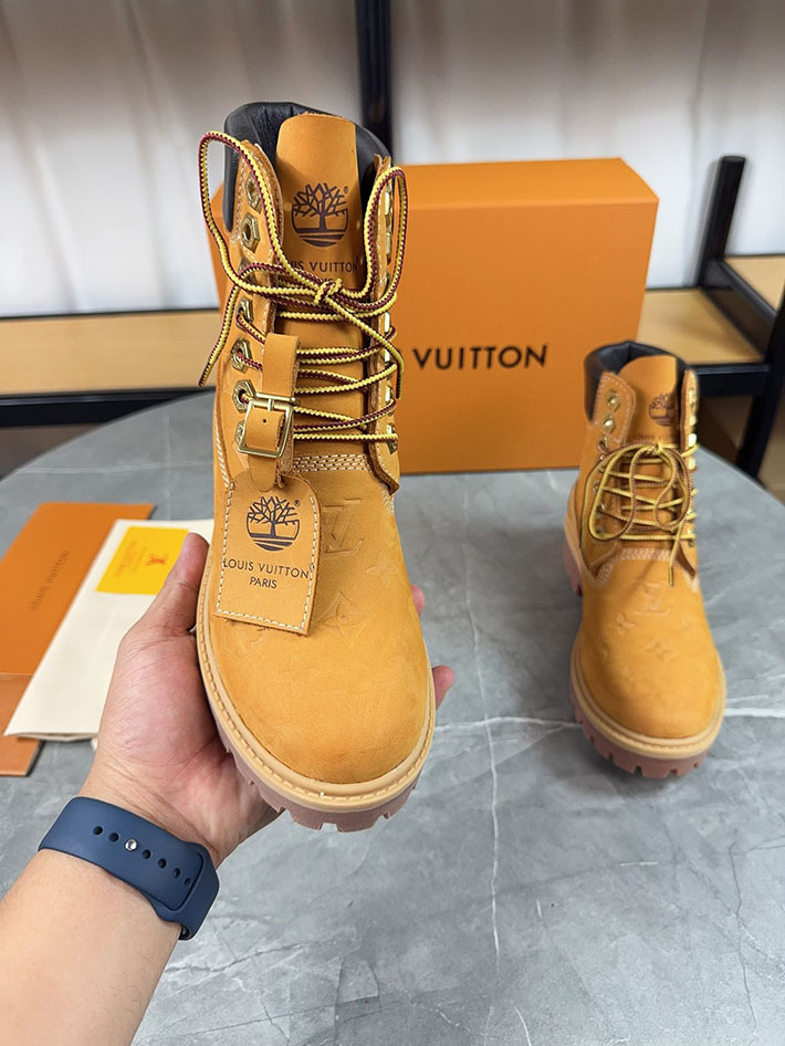 最高級ルイヴィトンスーパーコピー LV × Timberland 6-IN アンクルブーツ ノワール ブーツ 靴 2522902 N品 ティンバーランド ヴィトン プレ値 - 画像 (6)
