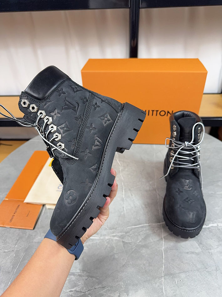 最高級ルイヴィトンスーパーコピー LV × Timberland 6-IN アンクルブーツ ノワール ブーツ 靴 2522903 N品 ヴィトン ティンバーランド 定価 - 画像 (4)