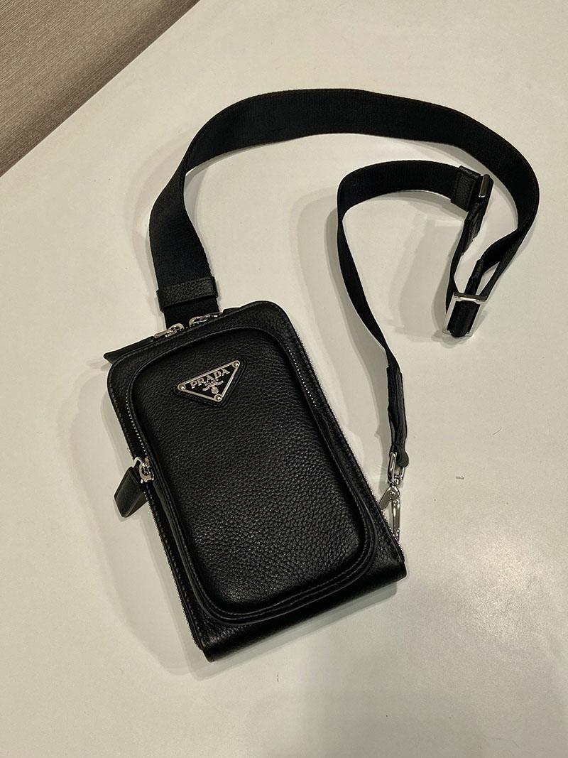 プラダ アウトレット PRADA レザー スマートフォンケース 2ZH195_2BBE_F0002 ブラック H品 プラダ スマホケース ショルダー - 画像 (9)