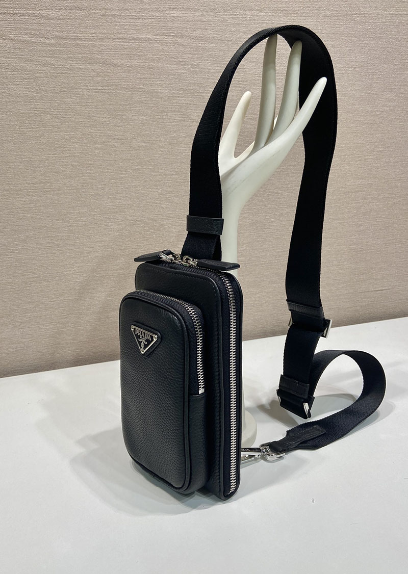 プラダ アウトレット PRADA レザー スマートフォンケース 2ZH195_2BBE_F0002 ブラック H品 プラダ スマホケース ショルダー - 画像 (7)
