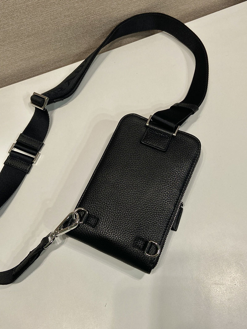 プラダ アウトレット PRADA レザー スマートフォンケース 2ZH195_2BBE_F0002 ブラック H品 プラダ スマホケース ショルダー - 画像 (4)