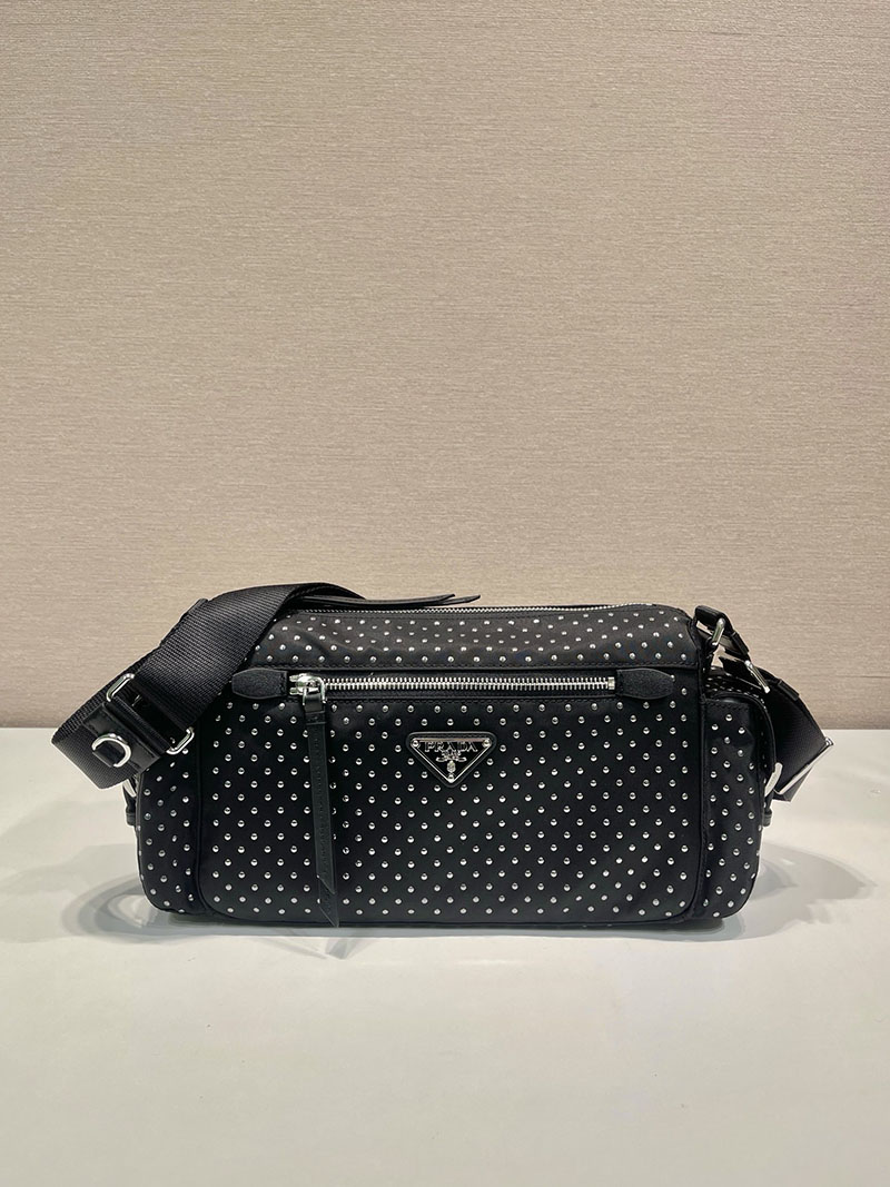 プラダ アウトレット PRADA Re-Nylon ショルダーバッグ 1BC236_2HGV_F0002_V_OOO ブラック H品 プラダ ナイロン ショルダーバッグ - 画像 (9)