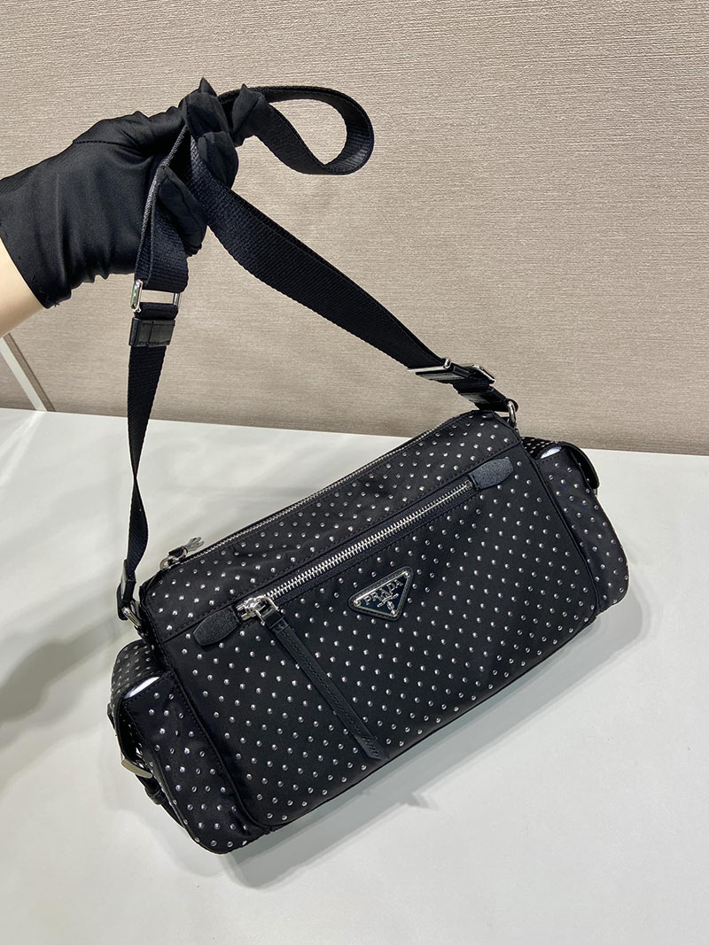 プラダ アウトレット PRADA Re-Nylon ショルダーバッグ 1BC236_2HGV_F0002_V_OOO ブラック H品 プラダ ナイロン ショルダーバッグ - 画像 (8)