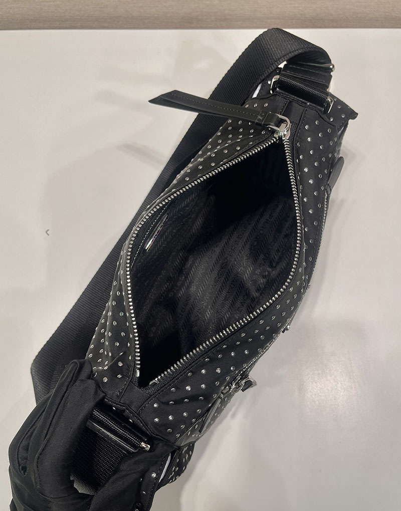 プラダ アウトレット PRADA Re-Nylon ショルダーバッグ 1BC236_2HGV_F0002_V_OOO ブラック H品 プラダ ナイロン ショルダーバッグ - 画像 (3)