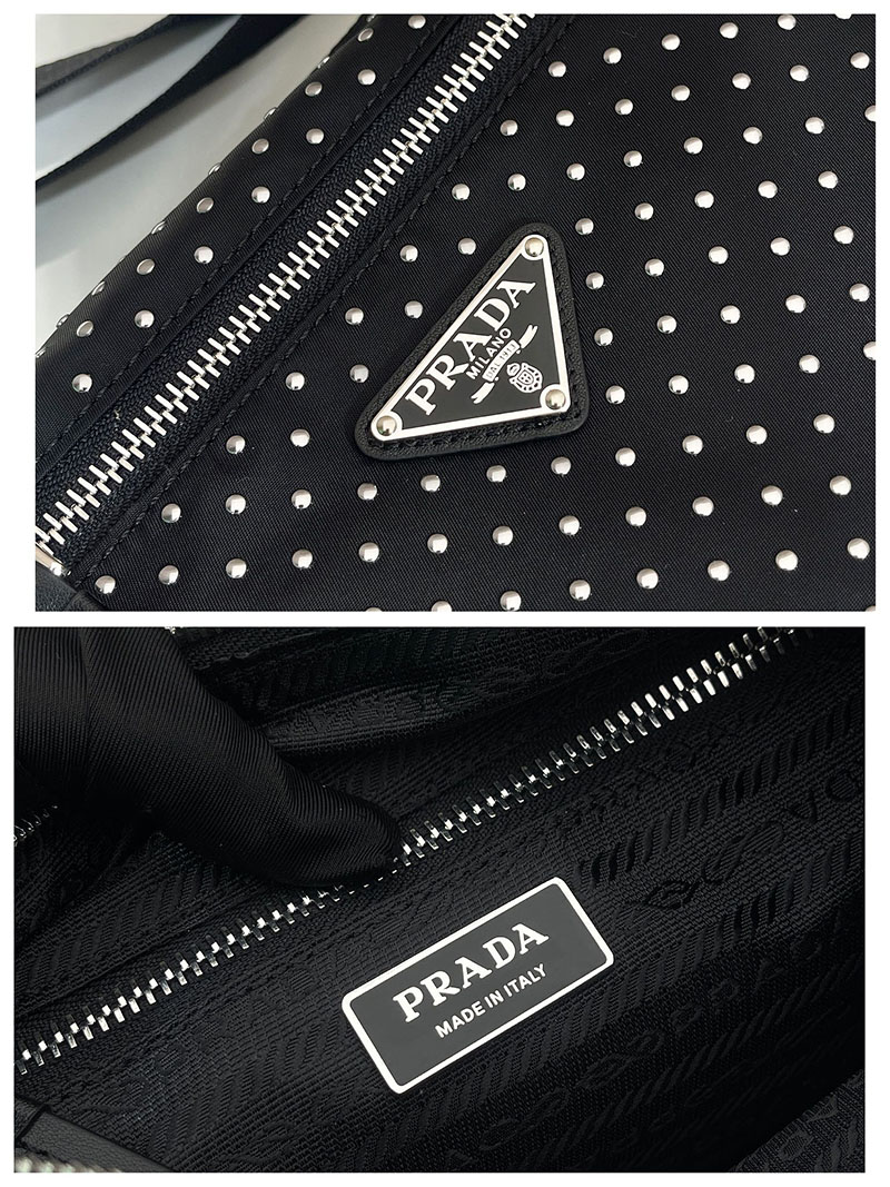 プラダ アウトレット PRADA Re-Nylon ショルダーバッグ 1BC236_2HGV_F0002_V_OOO ブラック H品 プラダ ナイロン ショルダーバッグ - 画像 (2)