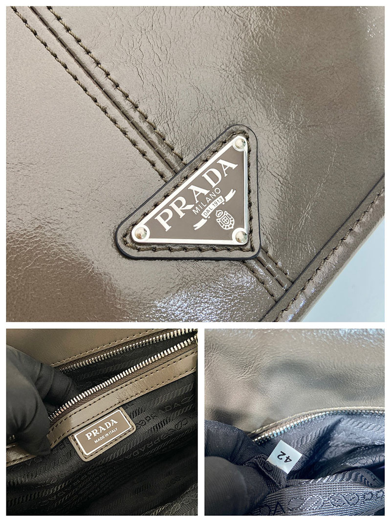 プラダ アウトレット PRADA ソフトルックスレザー ショルダーバッグ 2VD073_2CYR_F0JDS_V_OOO グレー H品 プラダ ショルダーバッグ メンズ - 画像 (2)